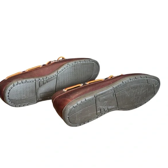 L.L. Bean Camp Moccasin Brown Leather Loafers Size 9 D  display picture 1